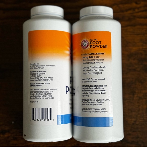 Arm & Hammer 2 Talc-Free Foot Powders 5.0oz Each - Picture 3 of 4